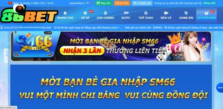 Khuyến mãi 86Bet khi giới thiệu bạn bè lên tới 588k