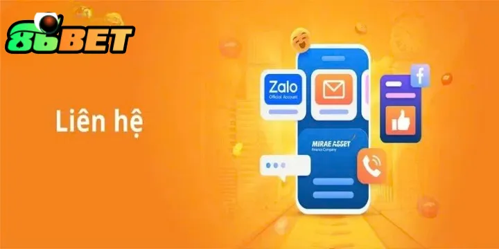 Liên hệ qua Facebook giúp người chơi tương tác với 86Bet qua mạng xã hội.